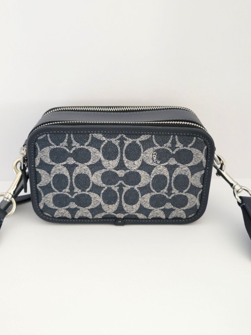 Coach CW365 Wyatt Crossbody Signature Coated Canvas Leather Bag Denim Chalk - Picture 4 of 8